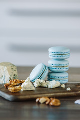 A slice of dor blue and macaron