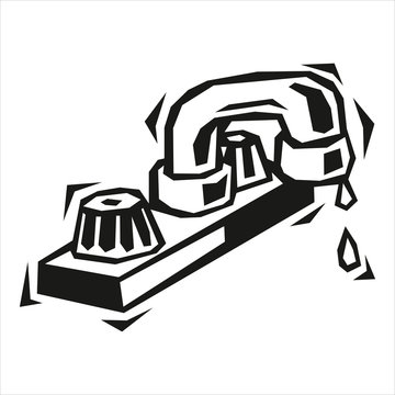 Water tap - Vector icon isolated
