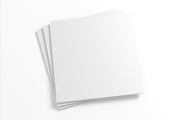Blank Square Magazine or catalog isolated on white