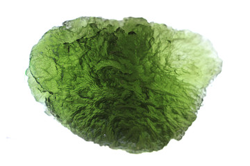 czech moldavite isolated