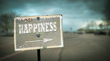 Street Sign to Happiness