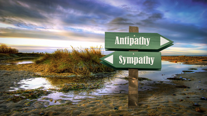 Street Sign to Sympathy versus Antipathy