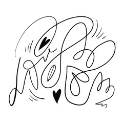 Doodle line illustration for your design