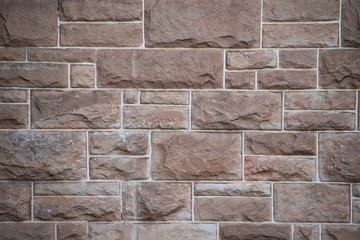 Limestone brick wall
