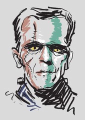 An illustration of Frankenstein's monster