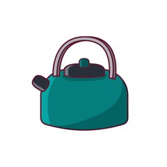 Camping kettle on white background.
