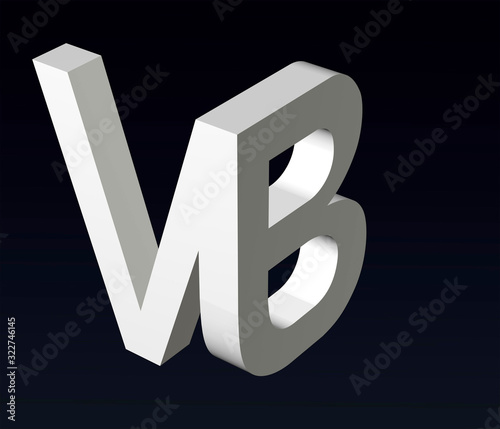 Font Stylization Of The Letters V And B C D E F G H K L M N O P R S T U W Y Z Font Composition Of The Logo 3d