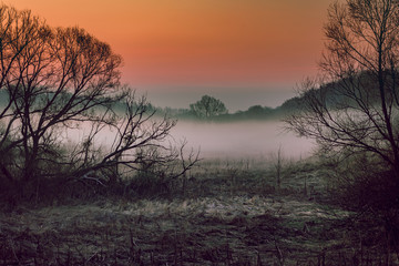 Sunrise on river