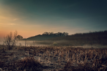 Obraz premium Sunrise on river