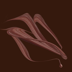 chocolat noir, entrelacé, moelleux, gouttes, sucré, dessert, luxe, douceur, lisse, mouvement, crémeux, spirale, illustration, nourriture