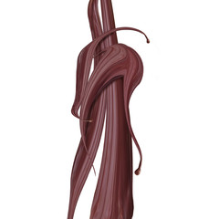 chocolat noir, entrelacé, moelleux, gouttes, sucré, dessert, luxe, douceur, lisse, mouvement, crémeux, spirale, illustration, nourriture