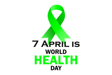 World health day celebrated in 7 April. Vector illustration isolated on black background