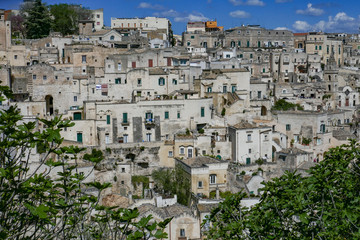 Naklejka premium scenic view of old traditional town of Matera