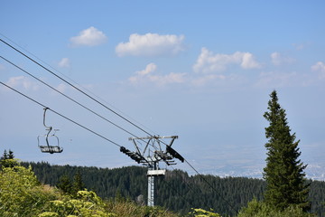 elevator against the sky and landscape