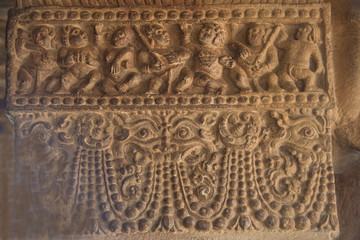 Pillar Sculpure at Ladkhan Temple