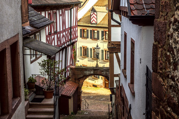 quiet street of an old German city