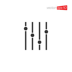 Equalizer Sound Icon Design Vector