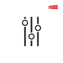 Equalizer Sound Icon Design Vector