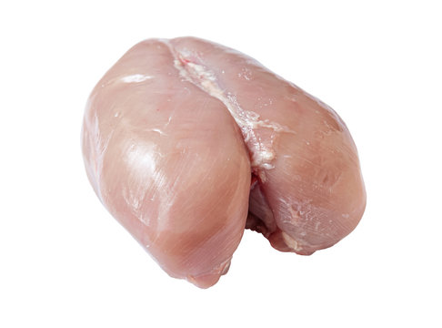 fresh raw chicken breast isolated on white