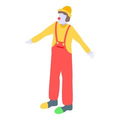 Cute clown icon. Isometric of cute clown vector icon for web design isolated on white background