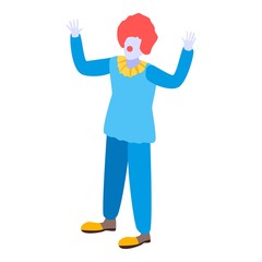 Actor clown icon. Isometric of actor clown vector icon for web design isolated on white background