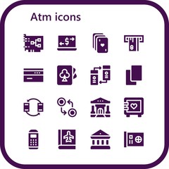 Modern Simple Set of atm Vector filled Icons