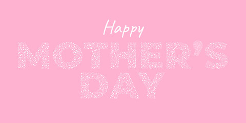 Fototapeta premium Mother's day. Pink white love heart shape abstract background. Love vector illustration for presentation design. Suit for business, corporate, institution, party, festive, seminar, and talks.