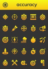 accuracy icon set