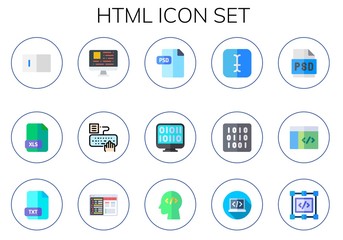 html icon set