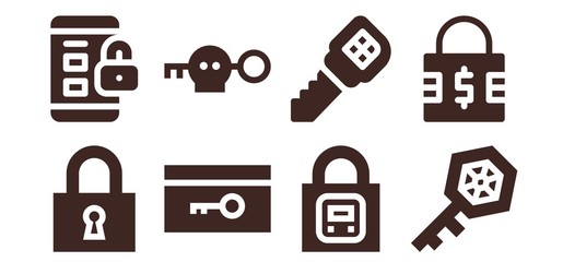 keyhole icon set