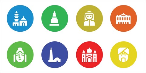 Modern Simple Set of india Vector filled Icons
