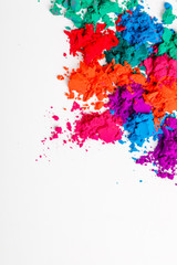 Concept of Indian festival Holi, Multi color's on white background
