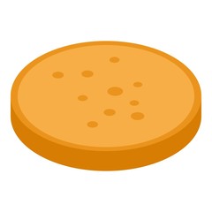 Middle burger bun icon. Isometric of middle burger bun vector icon for web design isolated on white background