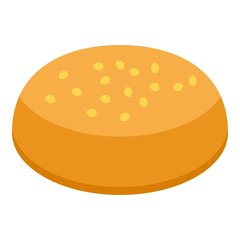 American burger bun icon. Isometric of american burger bun vector icon for web design isolated on white background