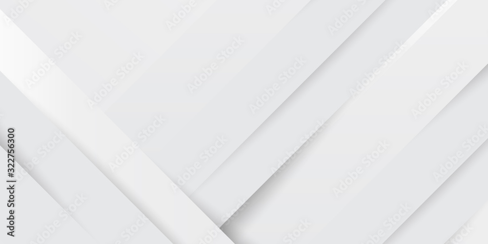 Wall mural grey white abstract background paper shine and layer element vector for presentation design. suit fo