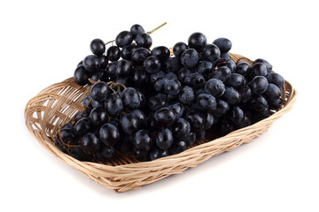 Black grape on wicked tray