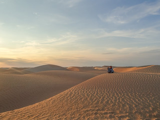 Panorama of Sahara desert, Tunisia