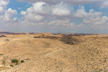 Fototapeta na wymiar Panorama of Sahara desert, Tunisia