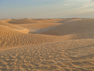Panorama of Sahara desert, Tunisia