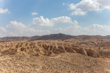 Panorama of Sahara desert, Tunisia