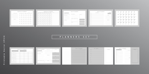 Planner sheet vector