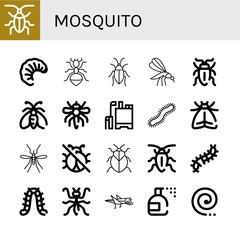 Set of mosquito icons