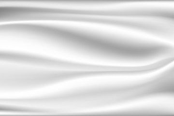 White cloth. Smooth white soft waves background.