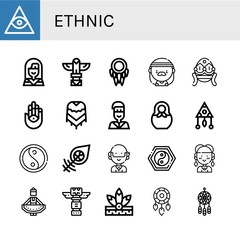 ethnic icon set