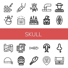Set of skull icons