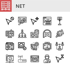Set of net icons