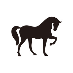 Horse standing icon vector symbol
