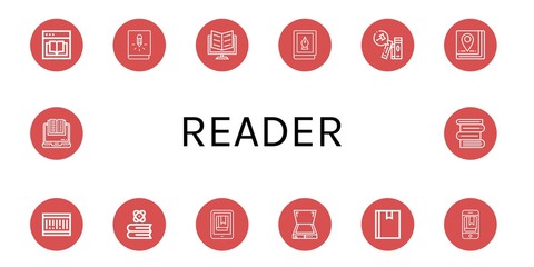 Set of reader icons