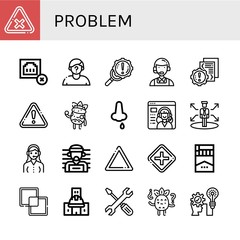 Set of problem icons