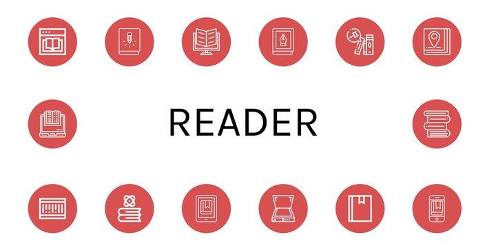 Set of reader icons
